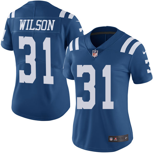 Indianapolis Colts 31 Limited Quincy Wilson Royal Blue Nike NFL Women Rush Vapor Untouchable Jersey